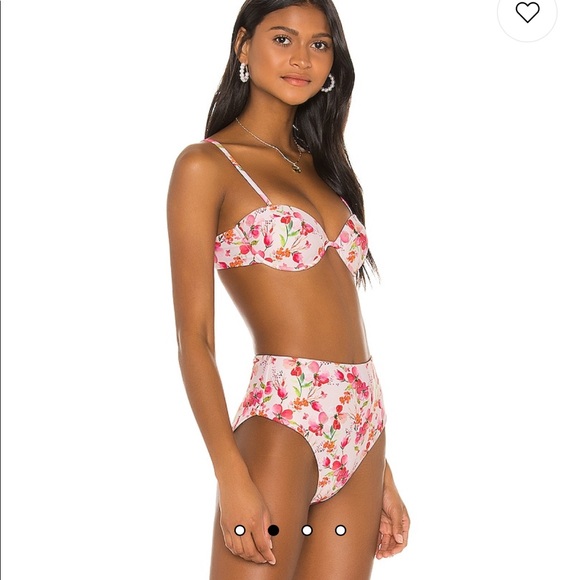 LPA Ruth peach floral bikini from revolve - Picture 3 of 10